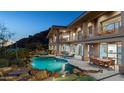 Resort-style pool and spa with city views at 5316 E Valle Vista Rd, Phoenix, AZ 85018