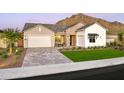 Two-car garage home with attractive landscaping and mountain views at 33608 N Maverick Mountain Trl, San Tan Valley, AZ 85144