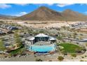 Community pool and recreation area with mountain views at 31957 N 125Th Ave, Peoria, AZ 85383