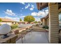 Inviting patio with comfortable seating and lush greenery at 520 S Greenfield Rd # 20, Mesa, AZ 85206