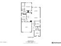 Detailed floor plan showcasing layout of the bedrooms, bathrooms, kitchen, living room, dining room, and garage at 15432 W Corrine Dr, Surprise, AZ 85379