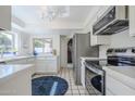 Modern kitchen with white cabinets and stainless steel appliances at 4701 E Ardmore Rd, Phoenix, AZ 85044