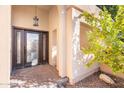 Inviting front entrance with decorative glass door and brick walkway at 3174 E Marlette Ave, Phoenix, AZ 85016