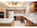 Spacious kitchen featuring ample cabinetry and island at 20811 N 148Th Dr, Sun City West, AZ 85375