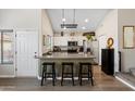 Eat-in kitchen with island and modern finishes at 2201 N Comanche Dr # 1075, Chandler, AZ 85224