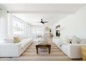 Spacious living area with light colored sofas, a coffee table, and large windows at 2816 E Cholla St, Phoenix, AZ 85028