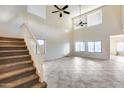 Spacious living area with high ceilings and tile flooring at 3167 E Battala Ct, Gilbert, AZ 85297