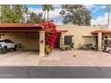 This home features a covered carport and beautiful landscaping at 507 S Sand Verbena Way, Mesa, AZ 85208