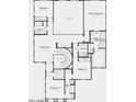 Second-floor plan highlighting an owner's suite with bath, 3 additional bedrooms, and a game room at 5857 S Romano --, Mesa, AZ 85212