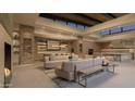 Open floor plan great room with a wet bar, fireplace, and modern sofas at 7256 N 40Th St # 6, Paradise Valley, AZ 85253