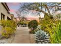 Landscaped walkway leading to the entrance of the home at 7500 E Boulders Pkwy # 11, Scottsdale, AZ 85266