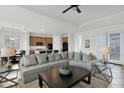 Spacious living room with sectional sofa and fireplace at 7917 S 32Nd Ter, Phoenix, AZ 85042