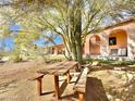 Peaceful backyard with picnic table under a shade tree at 13602 S Garnet Rd, Buckeye, AZ 85326
