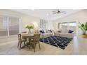 Bright living room with vaulted ceiling and comfortable seating at 7365 E Adele Ct, Scottsdale, AZ 85255