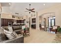 Spacious living room with fireplace at 1653 W Zion Pl, Chandler, AZ 85248