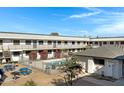 Aerial view of apartment complex with pool and courtyard at 18202 N Cave Creek Rd # 241, Phoenix, AZ 85032