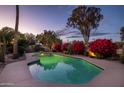 Inviting kidney-shaped pool surrounded by lush landscaping at 8502 E Country Club Trl, Scottsdale, AZ 85255