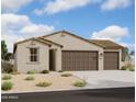 Single-story home with two-car garage and desert landscaping at 4328 E Bradford Ave, San Tan Valley, AZ 85140