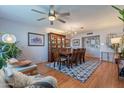 Bright dining room featuring a wood table and chandelier at 21 W Del Rio Dr, Tempe, AZ 85282