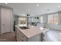 View of kitchen island overlooking the living room at 1631 E Paul Dr, Casa Grande, AZ 85122