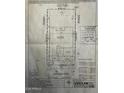 Detailed plot plan showing property lines, building footprint, and setbacks on a corner lot at 10501 W Swayback Pass, Peoria, AZ 85383