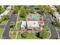 Aerial view highlighting the community's pool, recreational facilities, and green spaces, perfect for relaxation at 131 N Higley Rd # 215, Mesa, AZ 85205