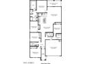 Layout of the home showcasing the placement of bedrooms, bathrooms, kitchen, and living spaces at 11928 E Aster Ln, Florence, AZ 85132