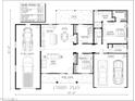 Detailed floor plan showcasing layout with RV garage, bedrooms, kitchen, and outdoor patio at 31613 N 170Th Dr, Surprise, AZ 85387