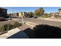 View of the neighborhood street and sidewalks with desert landscaping and a park at 1745 W Pollack St, Phoenix, AZ 85041