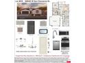 This is a home elevation view showing flooring options, appliance choices, and other selections at 36840 W San Clemente St, Maricopa, AZ 85138