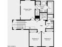 Upstairs floor plan with a primary suite, bathroom, laundry, two additional bedrooms, and a hall bathroom at 3767 N 99Th Dr, Avondale, AZ 85392