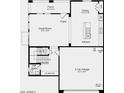 Floor plan featuring a spacious great room, kitchen, dining area, half bath, and two-car garage at 3767 N 99Th Dr, Avondale, AZ 85392