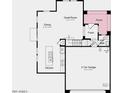 Detailed first floor plan showing kitchen, living area, dining room and garage at 3821 N 99Th Dr, Avondale, AZ 85392