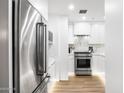 Contemporary kitchen featuring stainless steel refrigerator and modern appliances, blending style with functionality at 7161 E Rancho Vista Dr # 1011, Scottsdale, AZ 85251