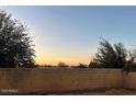 View of backyard featuring privacy wall and desert vegetation at 32974 N Sandstone Dr, San Tan Valley, AZ 85143