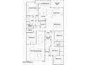 Detailed floor plan showcasing the layout of this spacious home, including four bedrooms and a 3-bay tandem garage at 17550 W Victory St, Goodyear, AZ 85338