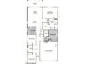 Detailed floor plan featuring open concept living area, kitchen, and bedrooms at 21555 N Rummler Ln, Maricopa, AZ 85138