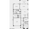 Detailed home floor plan showing four bedrooms, primary suite, large great room, and kitchen area at 14826 W Cottontail Ln, Surprise, AZ 85387