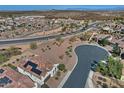 Expansive aerial view showcasing the neighborhood with mountain views and lush desert landscape at 4424 N Potomac Dr, Florence, AZ 85132