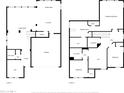 Detailed floor plan showing layout of rooms, including living, dining, bedrooms, and bathrooms at 3548 E Mesquite St, Gilbert, AZ 85296