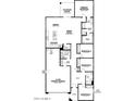 Layout showing bedrooms, bathrooms, kitchen, living spaces, and 3-car tandem garage at 10308 S Bickwell Trl, Apache Junction, AZ 85120