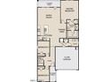 Detailed floor plan showcasing three bedrooms, two bathrooms, open living spaces, and a two-car garage at 15652 W Deanne Dr, Waddell, AZ 85355