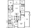 Detailed floor plan showcasing the layout of this modern home, with five bedrooms and three bathrooms at 18376 W Navajo St, Goodyear, AZ 85338