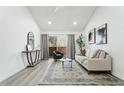 Chic living room featuring a balcony, modern furniture, and neutral tones at 1942 S Emerson -- # 222, Mesa, AZ 85210