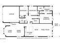 Detailed floor plan showcasing the layout of the home including bedrooms, bathrooms, and living spaces at 2303 E Wescott Dr, Phoenix, AZ 85024