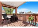 Outdoor patio featuring a comfortable seating area with an overhead covering at 713 N Banning Cir, Mesa, AZ 85205