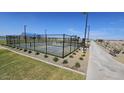 Well-maintained community pickleball courts offer a recreational amenity for residents at 2384 E Spur Dr, San Tan Valley, AZ 85140