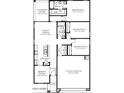 Detailed floor plan showcasing the layout of the home including bedrooms, bathrooms, and living spaces at 40005 W Hillman Dr, Maricopa, AZ 85138