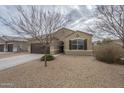 Charming single-Gathering home with desert landscaping, a tile roof, and a two-car garage at 10705 E Sunflower Ct, Florence, AZ 85132