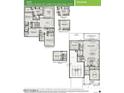 Floor plan of the two-story home with the bedroom and bathroom locations displayed at 15683 W Mercer Ln, Surprise, AZ 85379